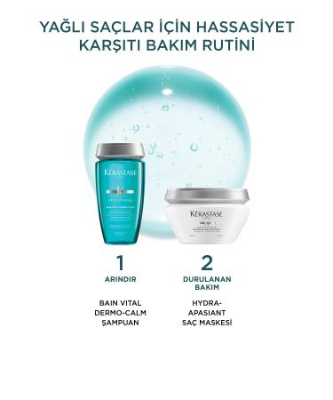 Kerastase Specifique Bain Vital Dermocalme Anti-Sensitivity Shampoo for Oily Scalps 250 ml - Buy Online on GoSupps.com