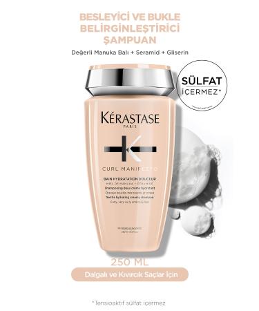 Kerastase Curl Manifesto Bain Hydratation Douceur Nourishing Shampoo for Curly Hair 250 ml