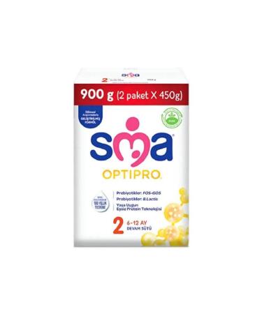 SMA Optipro 2 6-12 Months Follow-On Milk 900 g (2 Packs x 450 g)