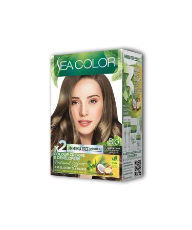 VB QUALITY 2 Tube Cream Hair Dye Set Light Blonde No: 8.0