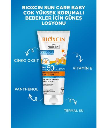 Bioxcin Sun Care Very High Protection Mineral Sun Cream for Sensitive Skin Baby 50 Spf 100 ml - Buy Online on GoSupps.com