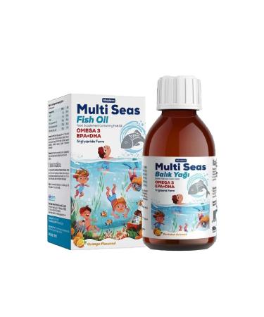 Miraderm Fish Oil 4 Multi Seas Omega 3 Oil Orange Flavored 150 Ml - Buy Online on GoSupps.com