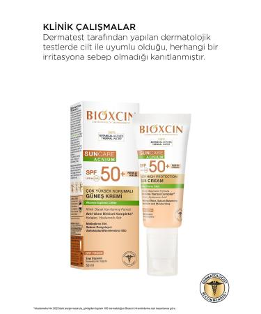 Bioxcin Sun Care Tinted Sunscreen for Acne Prone Skin 50 Spf - Tinted Acne Dry Touch Matte - Buy Online on GoSupps.com