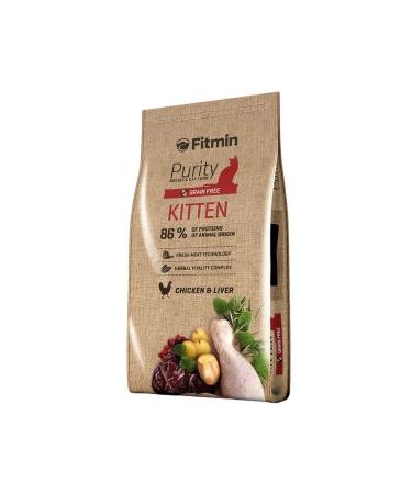 UDMK STORE Fitmin Purity Kitten Chicken and Liver Grain-Free Kitten Cat Food 10 Kg