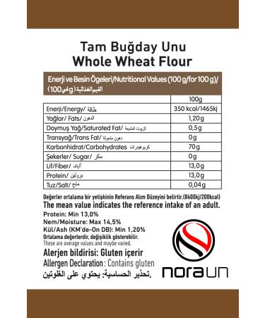 NORA FLOUR Stone Mill Whole Wheat Flour 1 Kg 6 Pieces (vegan) - Buy Online on GoSupps.com