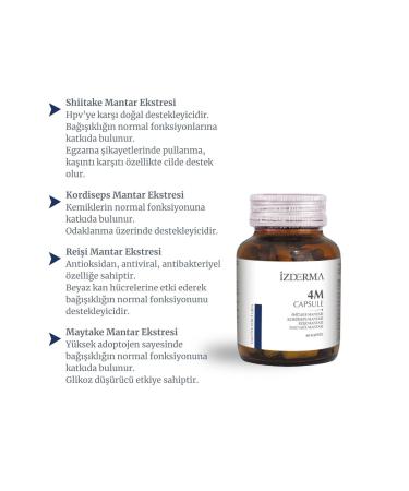 izderma 4m Capsule (ahcc Shiitake Mushroom Reishi Mushroom Containing Supplementary Food) - Buy Online on GoSupps.com