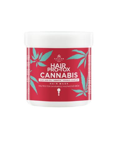 Kallos Cosmetics Hair Pro-tox Cannabis Hair Mask with Hemp Seed Oil Keratin and Vitamin Complex 500ml