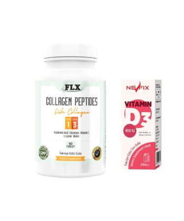 Nevfix Fish Collagen Type 1 Type 3 90 Tablets Vitamin D3