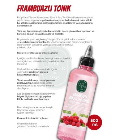 Ey p Sabri Tuncer Raspberry Hair Mask 250 ml Shampoo 500 ml Hair Tonic 500 ml and Rosie - Buy Online on GoSupps.com