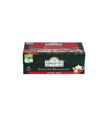 Ahmad Tea Gourmet Teapot Tea Bags - 48cl Ceylon Tea and 48cl English Breakfast (Pure Unscented Ceylon Tea) - Buy Online on GoSupps.com