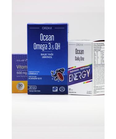 Ocean Omega 3 & QH - Ocean Daily One Energy - Vitamin C 500 mg