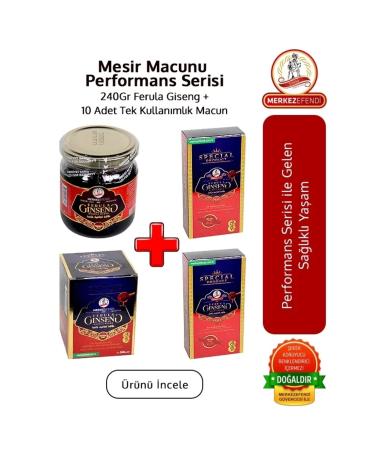 Merkez Efendi Mesir Paste Performance Series 240 Gr Ferula and 10 Disposable Paste