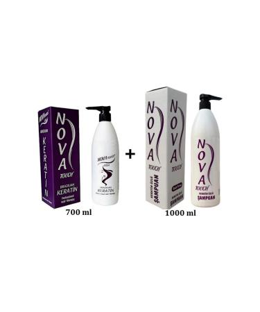 Nova Touch Nova Brazilian Blow Dry Keratin 700 ML + Salt-Free Shampoo 1000 ML