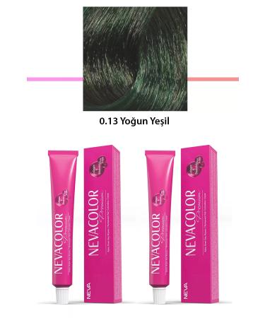 Skygo 2 Set Premium 0.13 Intense Green - Permanent Cream Hair Dye 2 X 50 g Tube