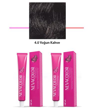 Skygo 2 Set Premium 4 Coffee - Permanent Cream Hair Dye 2 X 50 g Tube