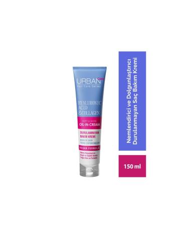 Urban Care Hyaluronic Acid & Collagen Leave-In Care Cream for Dry and Lifeless Hair - Vegan - 150 ml