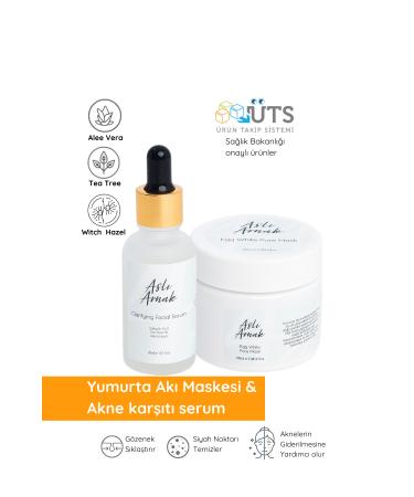 Asl Arnak Anti-Blackhead Egg White Mask & Anti-Acne Skin Serum