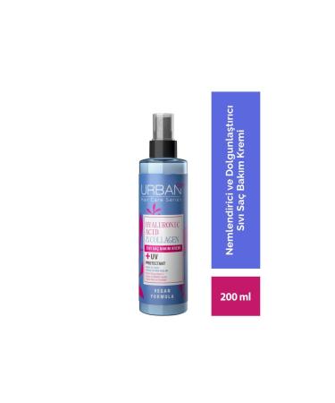 Urban Care Hyaluronic Acid & Collagen Liquid Hair Care Cream for Dry and Lifeless Hair - vegan - 200 ml