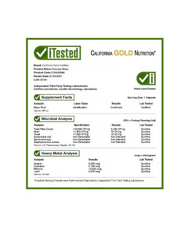 California Gold Nutrition Peruvian Maca California 500 Mg. 90 Capsules - Buy Online on GoSupps.com