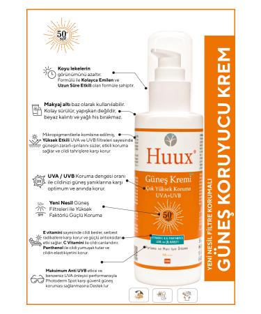 Huux Sun Cream Dark Spots Anti-Spot SPF 50+ Factor Very High Protection Sun Cream 50 Ml