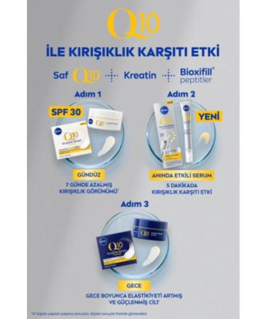 NIVEA Q10 3-Step Anti-Wrinkle Care Set Day Cream Skin Serum and Night Cream 50 ml - Buy Online on GoSupps.com