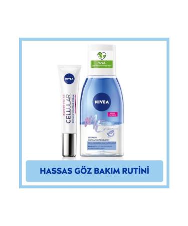 NIVEA Double Action Eye Make-Up Remover 125ml and Cellular Plumping Eye Care Cream 15ml