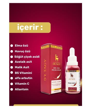 DR TAGY AHA BHA Revitalizing and Skin Tone Equalizing Red Peeling Skin Serum - Buy Online on GoSupps.com