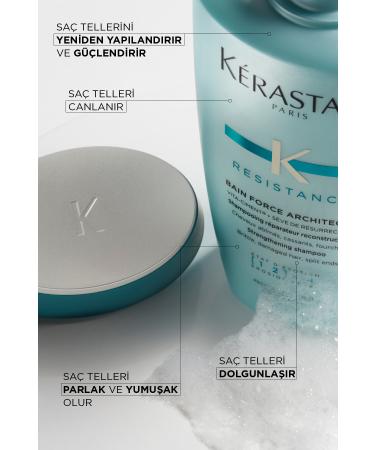 Kerastase Resistance Bain Force Architecte Repair Shampoo for Weak and Damaged Hair 250 ml - Buy Online on GoSupps.com