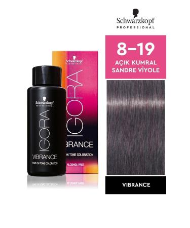 Igora Schwarzkopf Igora Vibrance 8-19 Light Blonde Sandre Violet Hair Dye 60ml
