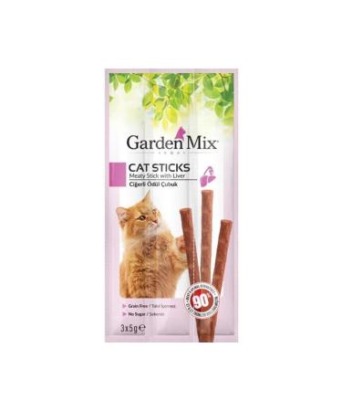 Takaz Global Gardenmix Garden Mix Liver Grain-Free Cat Reward Stick 15gr 3-pack TYC45XOTJN168750689280621