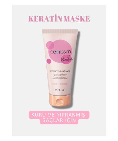 Inebrya Ice Cream Keratin Restructuring Mask 100 ml - Buy Online on GoSupps.com