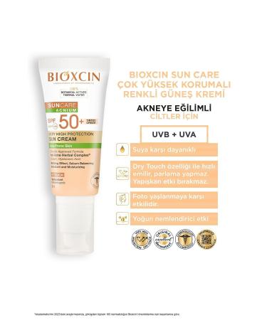 Bioxcin Sun Care Tinted Sunscreen for Acne Prone Skin 50 Spf - Tinted Acne Dry Touch Matte - Buy Online on GoSupps.com
