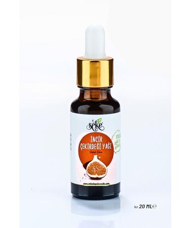 SEKE Cold Pressed Fig Seed Oil Glass Bottle with Dropper