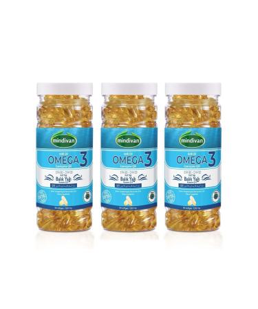 Mindivan Krill Oil Omega 3 Coenzyme Q10 1330 Mg 90 Softgels x3 Pieces