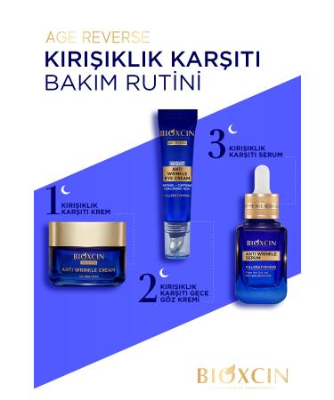Bioxcin Age Reverse Anti-Wrinkle Eye Cream 15 ML - Retinol Caffeine Plumpness Firmness - Buy Online on GoSupps.com