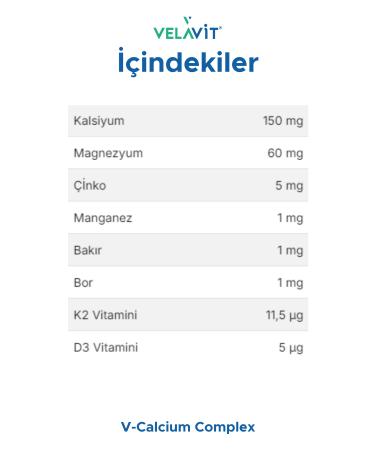 Velavit V-Calcium Complex 30 Tablets - Buy Online on GoSupps.com