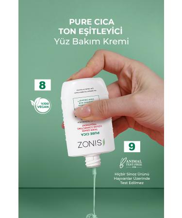 Sinoz Pure Cica Instant Tone Equalizing and Repairing Face Care Cream - New Generation Mineral Sun Filter Spf50 - Buy Online on GoSupps.com