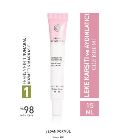 Yves Rocher Anti-Stain and Anti-Wrinkle Herbal Care Bright Botanical - Hyaluronic Acid & Vitamin E-Eye Cream-15ml