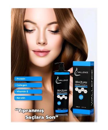 Wallence Brazilian 6 Months Keratin & Botox for Straight Hair Stops Breakage and Damage 1000 Ml - Buy Online on GoSupps.com