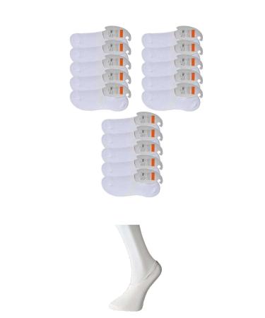 Skygo White Men's Ballerina Socks 15 pairs