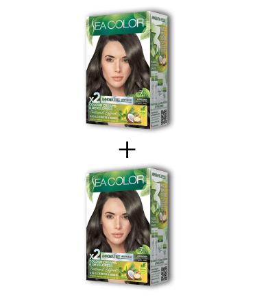 Skygo 2x2 Tube Cream Hair Dye Set Ash Blonde No:7.1