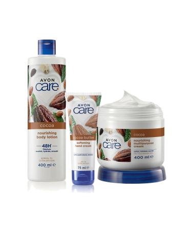 Avon Care Cocoa Butter Vitamin E Multi-Purpose Cream Lotion and Cream. Set of Three