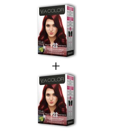 Skygo 2 Tube Cream Hair Dye Set Amazon Red No: 55.46