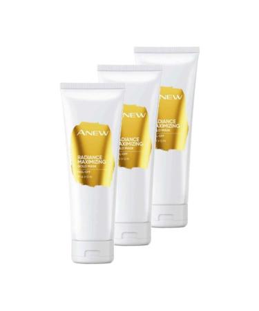 Avon Anew Radiance Maximising Gold Face Mask 75 Ml. Triple Set