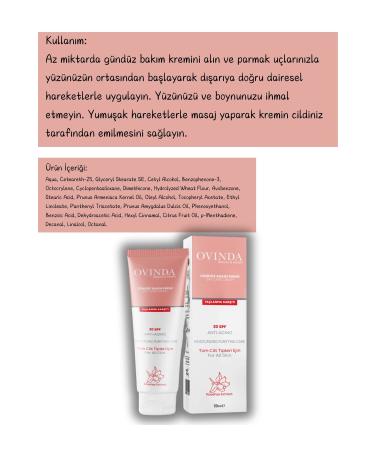 Ovinda Day Care Cream Spf30 Sunscreen - Anti-Spot Anti-Aging & Anti-Wrinkle 50 ml - Buy Online on GoSupps.com