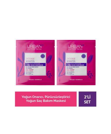 Urban Care Intense Keratin Special Pre-Shower Hair Care Mask for Extremely Damaged Hair 2x50 Ml-vegan
