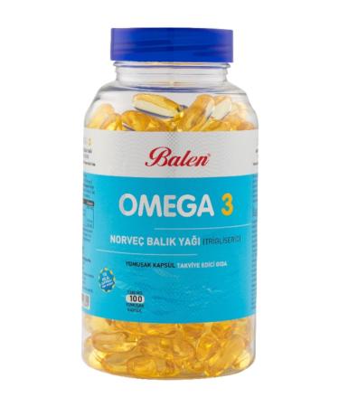 Balen Omega 3 Norwegian Fish Oil 1380mg 100 Capsules Balen - Buy Online on GoSupps.com