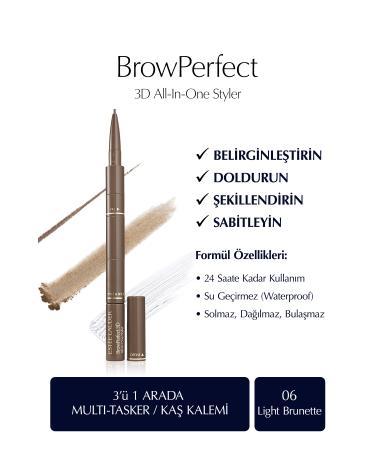 Estee Lauder Long-Lasting Eyebrow Pencil - 3D All-In-One Styler Multi-Tasker 06 Light Brunette Passi.2946