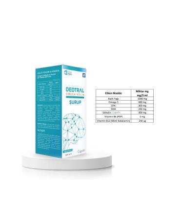 Deotral Omega Choline Syrup 100 Ml Fish Oil Containing Citicoline Epa Dha Omega-3 B6 B12 - Buy Online on GoSupps.com