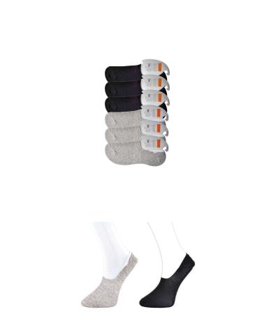 Skygo Black And Grey Men's Ballerina Socks 6 Pairs